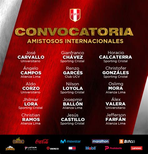 lista de convocados peru amistosos 2023